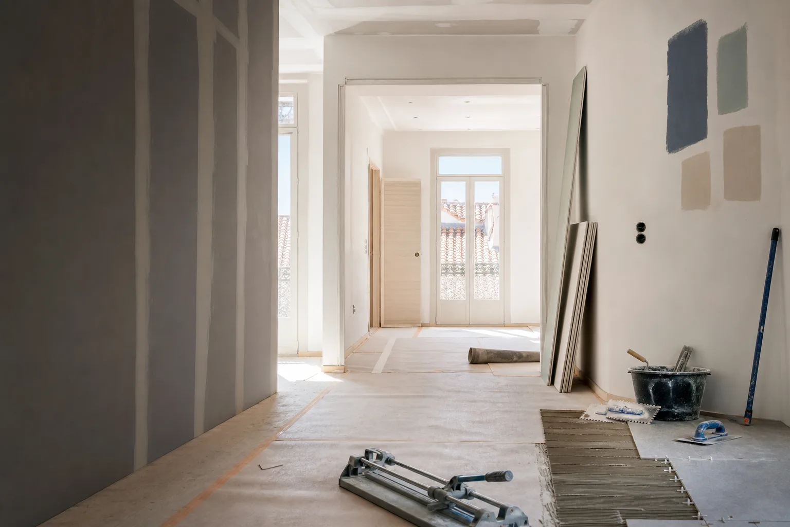 Chantier intérieur de rénovation et second œuvre